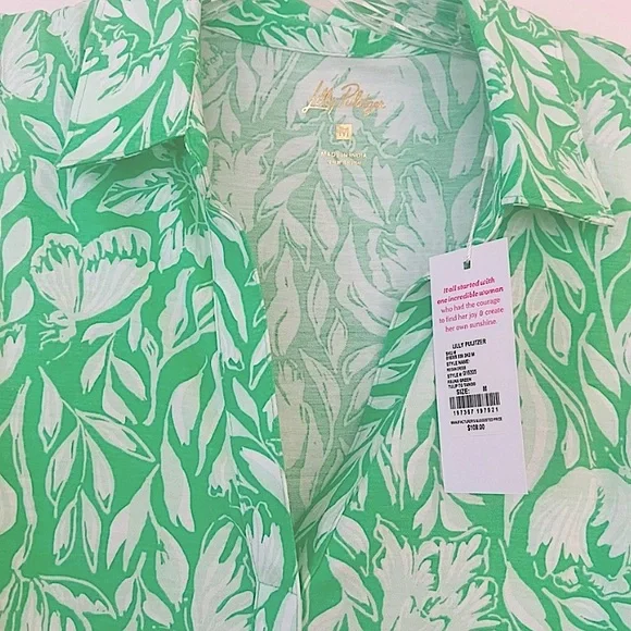 Lilly Pulitzer Riegan Fauna Green ~Tulip to Tango Dress Med. NWT - Picture 10 of 11
